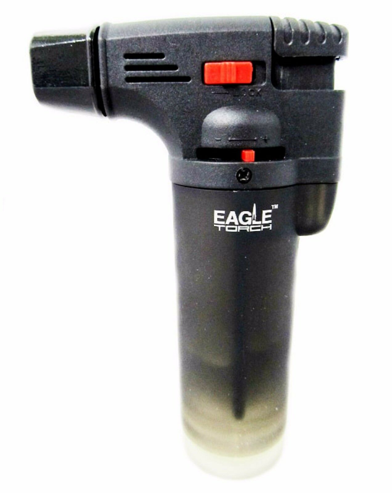 Eagle Jet Torch Gun Lighter Adjustable Flame Windproof Butane Refillable - Black