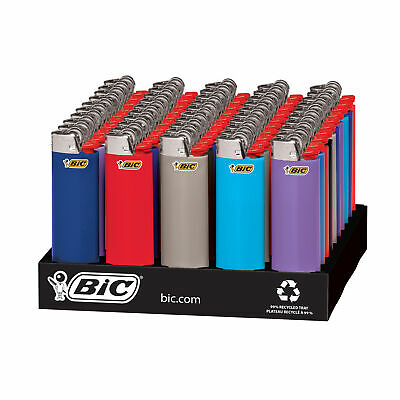 Bic Classic Lighter, Assorted Colors, 50-count Tray